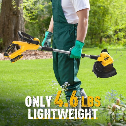 ZEGJAW 13-Inch 20V Electric Lawn Mower & 12 Inch 20V Weed Wacker Battery Operated Lawn Edger - Image 3