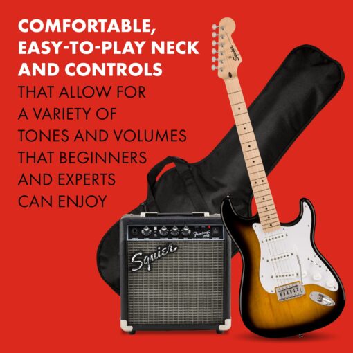 Squier Sonic Series Stratocaster Pack - 2-color Sunburst - Image 3