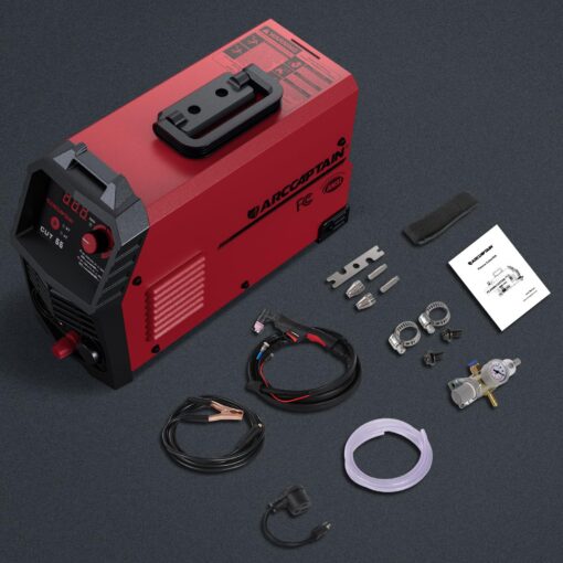 ARCCAPTAIN 55A Plasma Cutter, Non-Touch Pilot ARC High-Frequency Air Plasma Cutting Machine, 110/220V Dual Voltage IGBT Inverter, 1/2" Clean Cut, Post Flow,2T/4T, and 1/4" - 18 NPT, for Beginners DIY - Image 2