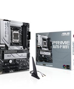 ASUS Prime X670-P WiFi AMD X670 AM5 Ryzen™ Desktop 9000 8000 & 7000 ATX Motherboard with Three M.2 Slots, DDR5, USB 3.2 Gen 2x2 Type-C®, USB4® Support, WiFi 6 and 2.5Gb Ethernet