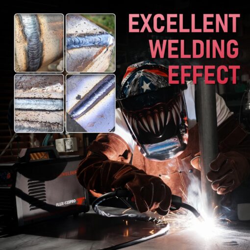 YESWELDER 135Amp MIG Welder,110V Flux Core Welder Flux MIG/Lift TIG/Stick 3-in-1 Large LED Digital Display Welding Machine IGBT Inverter Welder FLUX-135PRO - Image 4