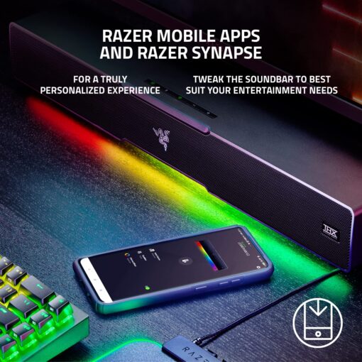 Razer Leviathan V2: Multi-Driver PC Gaming Soundbar with Subwoofer - THX Spatial Audio - Compact Design - Chroma RGB - Bluetooth 5.2 - for Desktop/Laptop, Smartphones, Tablets & Nintendo Switch - Image 2
