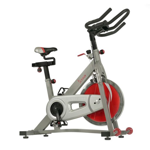 Sunny Health & Fitness Pro II Indoor Cycling Bike with Device Mount and Advanced Display – SF-B1995, Silver - Image 9
