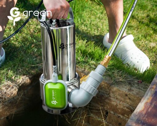 Green Expert 1.5HP Submersible Sump Pump 6000GPH High Flow Full 304 Stainless Steel with tethered Float Switch for Automatically Water Draining in Flooded Basement Pit Sewage Sink Pool Hot Tub - Image 4