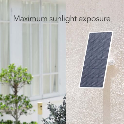 Wasserstein Solar Panel, Solar Panel Charger for Google Nest Cam Outdoor or Indoor, Battery - 2.5W Solar Power - Camera Solar Panels Made for Google Nest (3 Pack) - Image 4