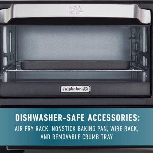 Calphalon Performance 12-in-1 Air Fry Toaster Oven with Dual Zone 12" Pizza Drawer Oven combo,Digital Precision Controls, Dark Stainless - Image 6