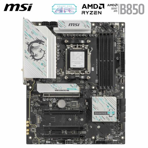 MSI B850 GAMING PLUS WIFI Motherboard, ATX - Supports AMD Ryzen 9000/8000 / 7000 Processors, AM5 - DDR5 Memory Boost 8200+ MT/s (OC), PCIe 5.0 x16 & 4.0 x16, M.2 Gen5, Wi-Fi 7, 5G LAN - Image 7