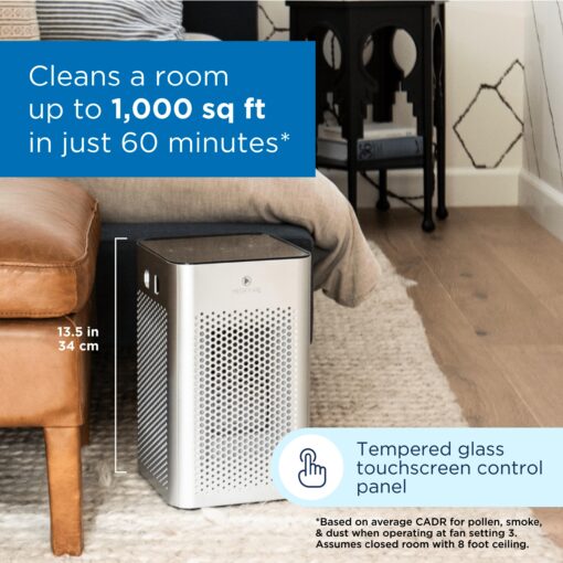 Medify MA-25 Air Purifier with True HEPA H13 Filter | 825 ft² Coverage in 1hr for Allergens, Smoke, Wildfires, Odors, Pollen, Pet Dander | Removal to 0.1 Microns | Silver, 2-Pack - Image 5