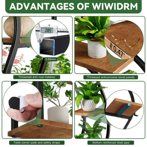 WIWIDRM Plant Stand Indoor with Grow Light,68" Tall Plant Stand for Indoor Plants Multiple,7 Tiered Metal Plant Shelf,Swan Shaped Plant Holder for Home,Patio,Balcony 2PCS - Image 4