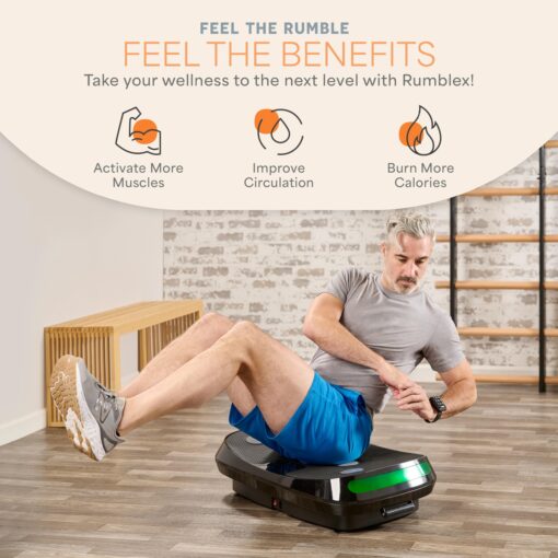 Lifepro Rumblex 4D Vibration Plate Exercise Machine with Triple Motor Oscillation, Linear, and Pulsation – Advanced 4D Vibration Technology for Whole Body Fitness, Weight Loss and Recovery at Home - Image 6