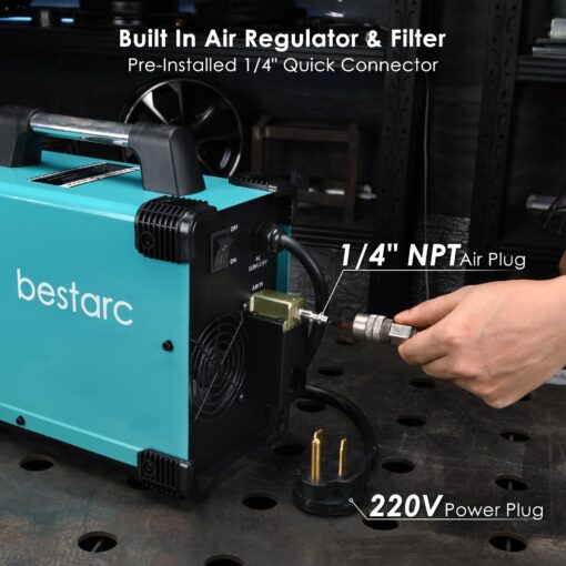 bestarc Plasma Cutter, Non Touch Pilot Arc, Air Sensor Technology, Large Digital Display Screen, BTC500DP 7Gen 50Amps 110/220V Dual Voltage, IGBT Plasma Cutter Machine (BTC500DP 7GEN 110/220V) - Image 3