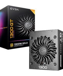 EVGA 1300 GT, 80 Plus Gold 1300W, Fully Modular, Eco Mode with FDB Fan, 100% Japanese Capacitors, 10 Year Warranty, Includes Power ON Self Tester, Compact 180mm Size, Power Supply 220-GT-1300-X1