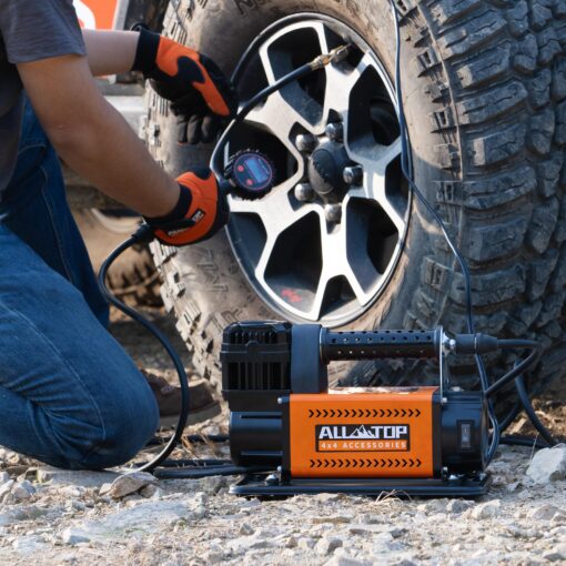 ALL-TOP Air Compressor with Digital Pressure Gauge Tire Inflator Kit, 12V Portable Inflator 7.06ft³/Min, Offroad Air Pump for Truck Tires, Heavy Duty Max 150 PSI for 4x4 Vehicle & RV - Image 2