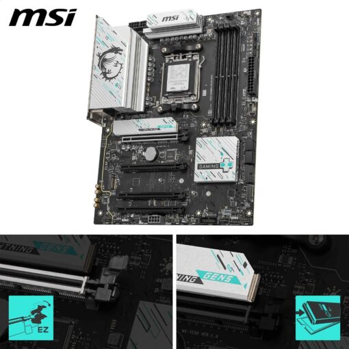 MSI B850 GAMING PLUS WIFI Motherboard, ATX - Supports AMD Ryzen 9000/8000 / 7000 Processors, AM5 - DDR5 Memory Boost 8200+ MT/s (OC), PCIe 5.0 x16 & 4.0 x16, M.2 Gen5, Wi-Fi 7, 5G LAN - Image 6