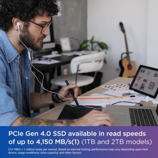 Western Digital 2TB WD Blue SN580 NVMe Internal Solid State Drive SSD - Gen4 x4 PCIe 16Gb/s, M.2 2280, Up to 4,150 MB/s - WDS200T3B0E - Image 7