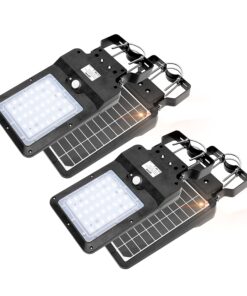 Wagan EL8588 1000 Lumen Integrated Solar Street Lamp Security Flood Light Motion Sensor Waterproof Weatherproof Dusk to Dawn Solar LED Light Lamp for Outdoor Garden Yard Path Parking Lot (4 Pack)