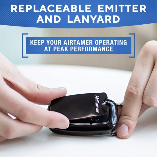 AirTamer A315 Advanced Rechargeable and Portable Air Negative Ion Generator | Proven Performance, Black with Black Leather Travel Case - Image 7