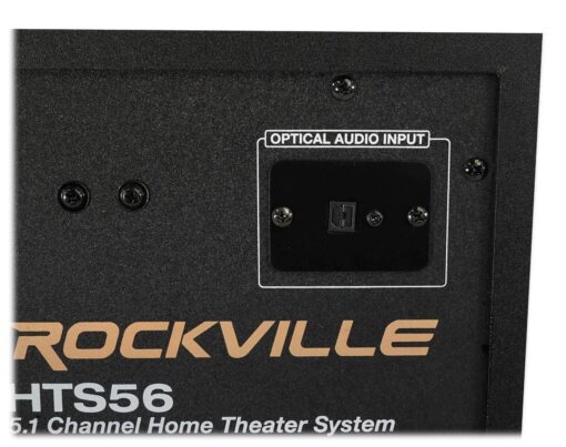 Rockville HTS56 1000W 5.1 Channel Home Theater System with 8" Subwoofer, Bluetooth, USB, Includes Remote, LED Light Effects - Perfect for Movies, Music, Karaoke - Image 4
