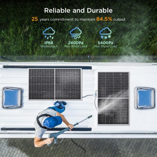 Callsun N-Type 16BB 200W Bifacial Solar Panel, 200 Watt Monocrystalline Solar Panel 12V, 25% High Efficiency PV Module, for RV Trailer Camper Marine Rooftop Home Power Station Off Grid (1 Pack Silver) - Image 5
