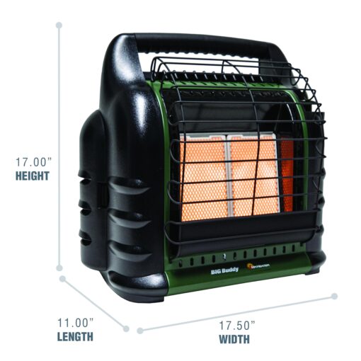 Mr. Heater 4,000-18,000 BTU Green Big Buddy Portable Liquid Propane Heater - Image 9
