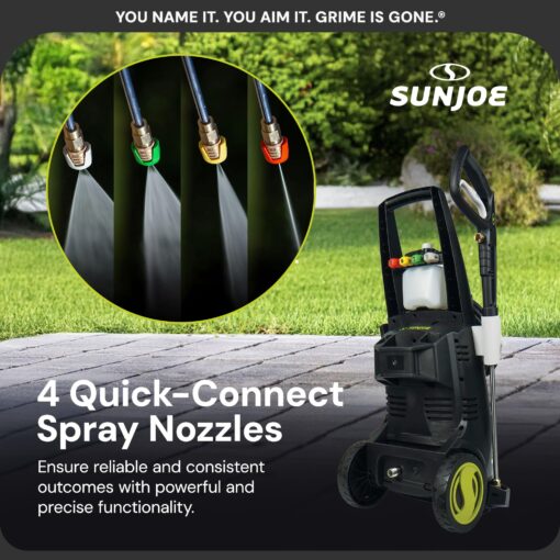 Sun Joe Electric Pressure Power Washer, 2200 PSI (PWMA Certified), 1.1 GPM, Dual Soap Tanks, SPX3000 (35-FT GFCI Water-Safe, Power Cord) - Image 5