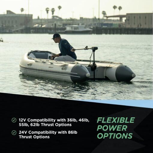 Newport NV-Series 36lb Thrust Saltwater Transom Mounted Electric Trolling Motor with LED Battery Indicator & 30" Shaft - Image 7