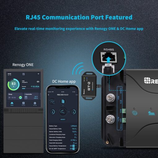 Renogy 12V 30A DC to DC Charger with MPPT, On-Board Battery Charger for Gel, AGM, Flooded and Lithium Batteries, Using Multi-Stage Charging, Charger for Solar Panel and Alternator, in RV, Car, Marine - Image 2