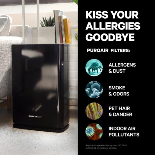PuroAir 400 HEPA Air Purifiers for Home Large Rooms - Covers 2,000 Sq Ft - Filters Up To 99.9% of Pollutants, Smoke, Pollen, Dust, and VOCs - Quiet HEPA Air Filter - Air Purifiers for Bedroom - Image 4