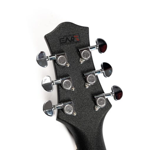EART EGLP-610 Electric Guitar Solid-Body Electric Guitar,Custom Alnico-II Humbuckers, Satin Sapphire Blue, Satin Gunmetal Black, Satin Honey Tea - Image 4