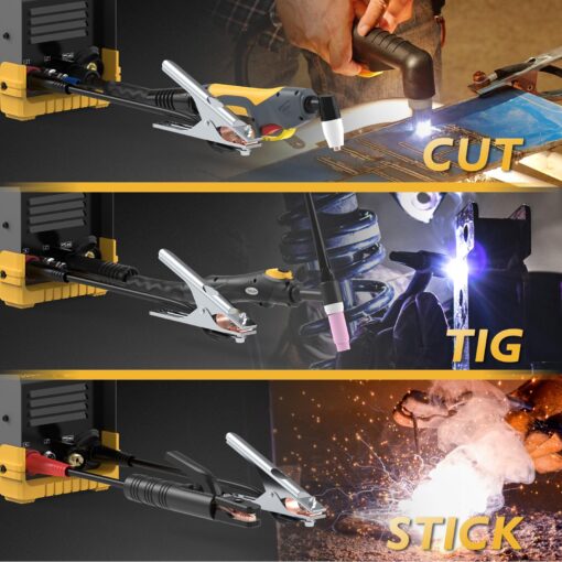 TOOLIOM 3 in 1 Cut/TIG/Stick Welder 50A Air Plasma Cutter 200A TIG and 200A Stick Welder Portable Welding Machine Dual Voltage 110&220V - Image 7