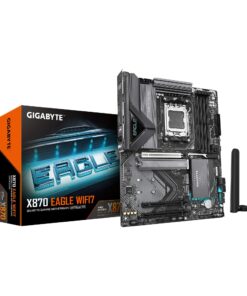 GIGABYTE X870 Eagle WIFI7 AMD AM5 LGA 1718 Motherboard, ATX, DDR5, 4X M.2, PCIe 5.0, USB4, WIFI7, 2.5GbE LAN, EZ-Latch, 5-Year Warranty