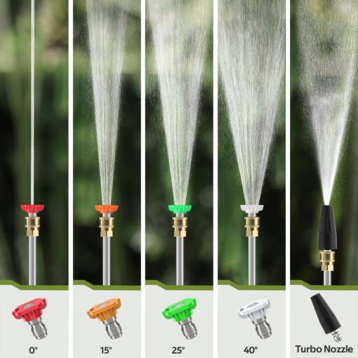 Pressure Washer with Adjustable PSI Switch, 4500PSI Max 3.0 GPM Electric Power Washer with 5 Nozzles & 500ml Foam Cannon, Portable High Pressure Washer for Cars, Fences, Patios and Driveway Cleaning - Image 6