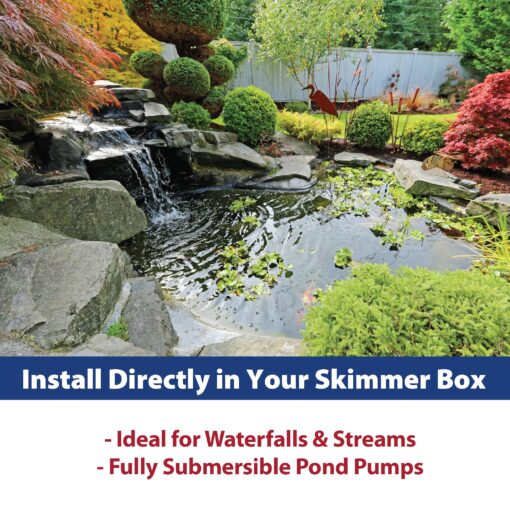 The Pond Guy RapidFlo Submersible Outdoor Water Pump, Perfect for Ponds, Waterfalls, Streams, Hydroponics & Pondless Features, Easy Install, Energy Saving, Quiet, Powerful Flow, Asynchronous, 4000 GPH - Image 5