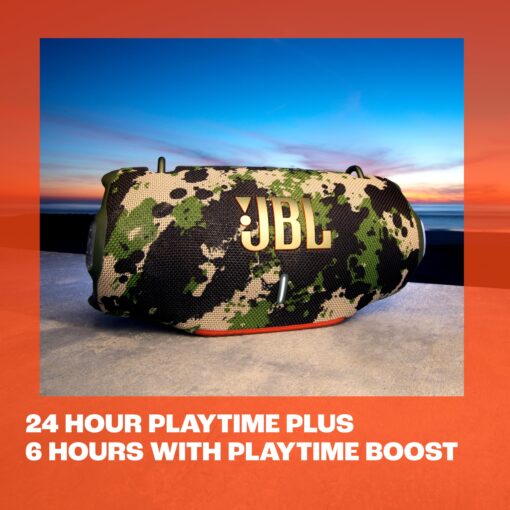 JBL Xtreme 4 - Portable Bluetooth Speaker, Powerful Sound and Deep Bass, IP67 Waterproof, 24 Hours of Playtime, Powerbank, PartyBoost for Multi-Speaker Pairing (Camo) - Image 4