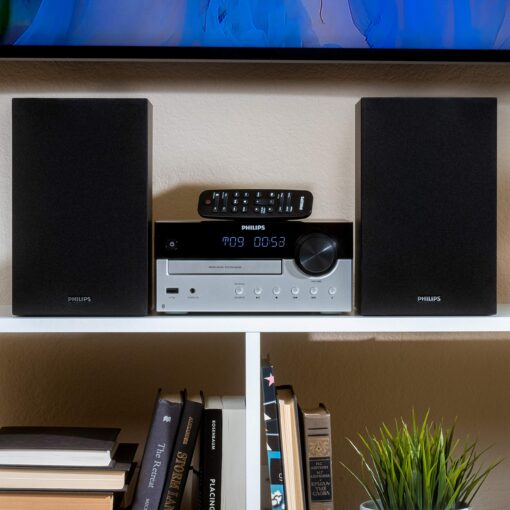 PHILIPS Bluetooth Stereo System for Home with CD Player, MP3, USB, Audio in, FM Radio, Bass Reflex Speaker, 60W, Remote Control Included - Image 6