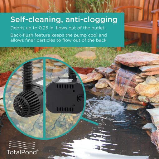 TotalPond 1200 GPH Waterfall Pump, Black - Image 6