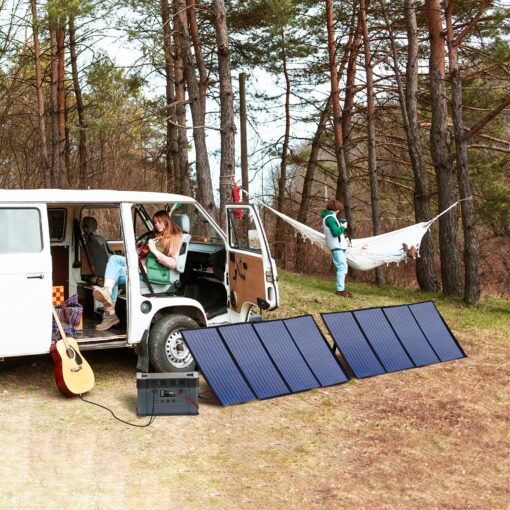 ALLPOWERS SP029 140W Portable Solar Panel Charger for Laptop Cellphone, Waterproof IP65 Foldable Solar Panel with 5 Output, for Solar Generator, Power Bank, 12V Car Battery - Image 2