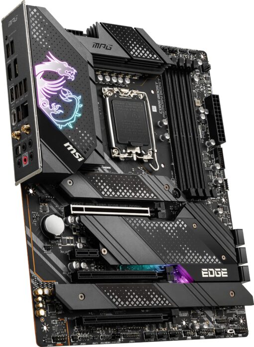 MSI MPG Z690 Edge WiFi DDR4 Gaming PC Motherboard (ATX, 12th Gen Intel Core, LGA 1700 Socket, DDR4, PCIe 4, CFX, M.2 Slots, Wi-Fi 6E) Intel Computer Motherboards (Renewed) - Image 5
