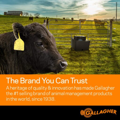 Gallagher S12 Solar Electric Fence Charger | Powers Up to 4 Miles / 18 Acres of Fence | Solar Lithium Technology, 0.12 Stored Joule Energizer | Built-in Earthing | Portable and Super Tough - Image 2