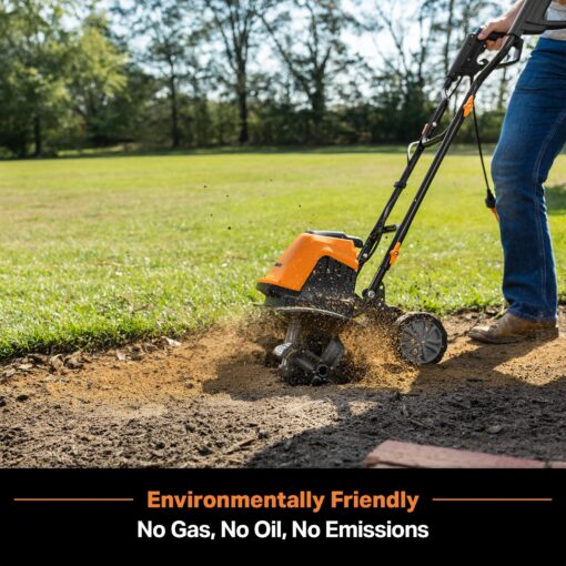 LawnMaster TE1016M Electric Tiller 10-Amp, 16-Inch,Green - Image 5