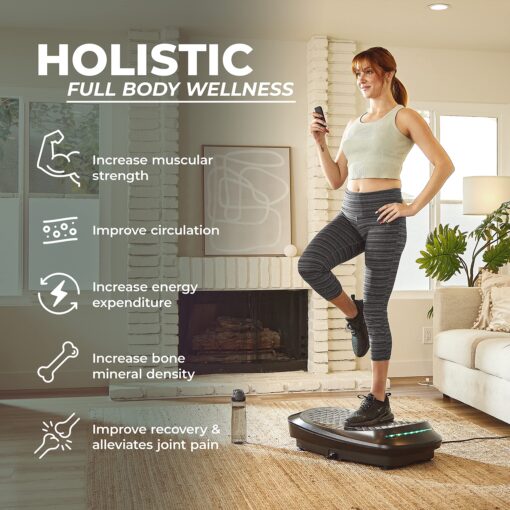 Sunny Health & Fitness FITBOARD 4D Vibration Plate Premium Total Body Shaker Platform for Toning, Sculpting & Recovery, Vibration Plate Exercise Machine with Remote – SF-VP822058 - Image 9