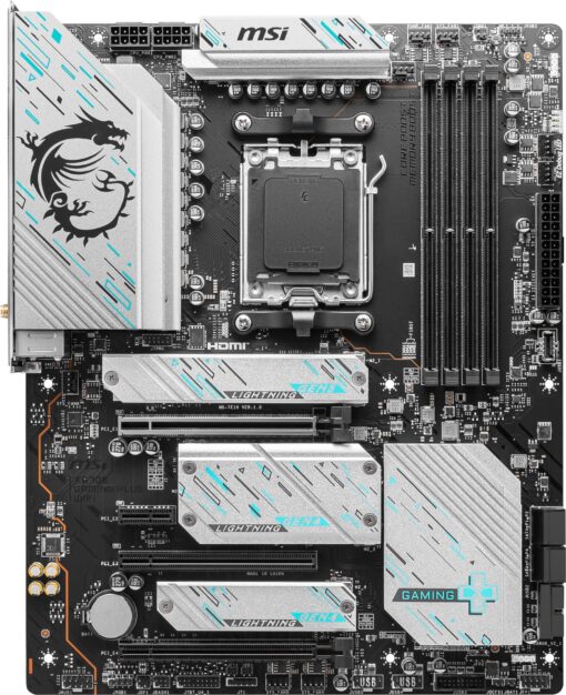 MSI X670E GAMING PLUS WIFI Gaming Motherboard (AMD Ryzen 9000/8000/7000 Series Processors, AM5, DDR5, PCIe 5.0, SATA 6Gb/s, M.2 slots, USB 3.2 Gen 2, Wi-Fi 6E, Bluetooth 5.3, 2.5Gbps LAN, HDMI/DP,ATX) - Image 7