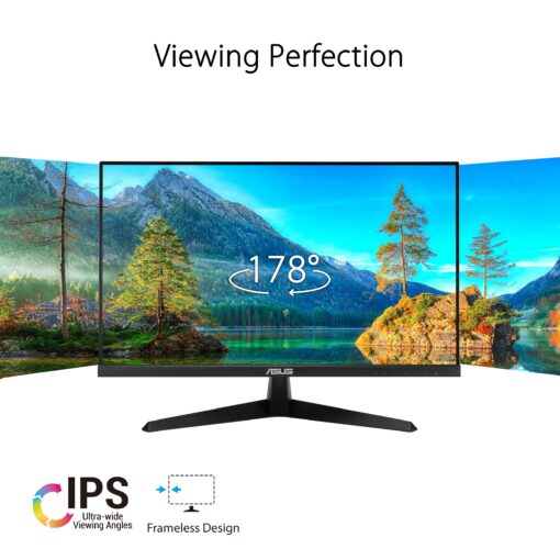 ASUS 24” (23.8-inch viewable) Eye Care Monitor (VY249HF) - Full HD, IPS, 100Hz, IPS, SmoothMotion, 1ms, Adaptive Sync, Blue Light Filter, Flicker Free, HDMI, VESA Mountable, 3 Year Warranty - Image 7