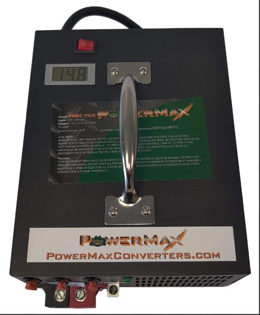 PowerMax PMBC-75 75 Amp 12V Battery Charger with Clamps - Image 8