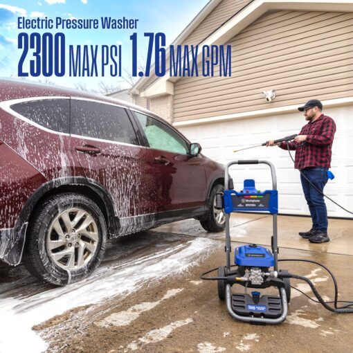 Westinghouse WPX2300e Electric Pressure Washer, 2300 Max PSI and 1.76 Max GPM, Induction Motor, Onboard Soap Tank, Spray Gun and Wand, 5 Nozzle Set, for Cars/Fences/Driveways/Homes/Patios/Furniture - Image 9