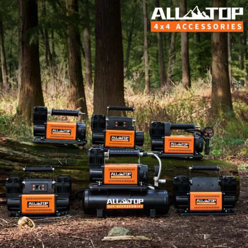 ALL-TOP 12V Air Compressor w/LCD Control Panel to Preset Target Pressure, 150PSI 12.35CFM Air Pump Inflator for Overland (Dual Cylinder) - Image 2