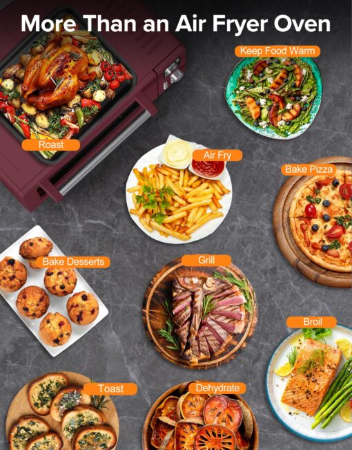 Nuwave Bravo Pro Smart Air Fryer Toaster Oven Combo, 12-in-1 Functions with Quicker & Even Crisp Technology, 1800W, 50-450°F, PFAS-Free, 21QT, Cinnamon - Image 3
