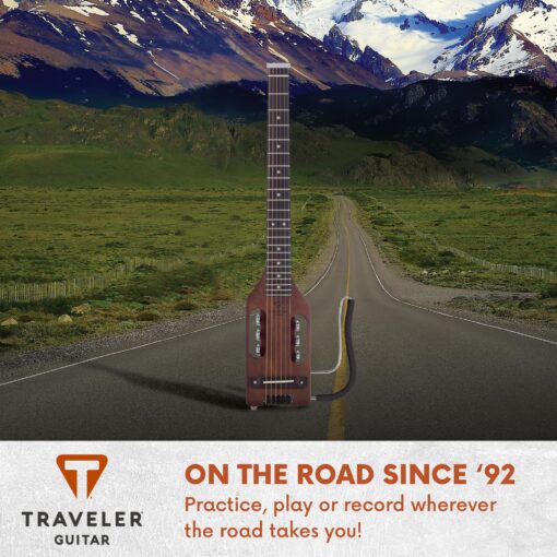 Traveler Guitar Ultra-Light Acoustic Acoustic-Electric Guitar, Antique Brown - Image 3