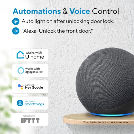 ULTRALOQ Bolt Fingerprint Smart Lock with Door Sensor, Built-in WiFi Smart Locks for Front Door, Biometric Smart WiFi Deadbolt, Auto Unlock, 10 Months Battery, IP65 Waterproof, BHMA Grade AAA - Image 8
