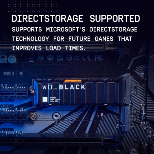WD_BLACK 1TB SN850X NVMe Internal Gaming Solid State Drive with Heatsink - Works with Playstation 5, Gen4 PCIe, M.2 2280, Up to 7,300 MB/s - WDS100T2XHE - Image 4